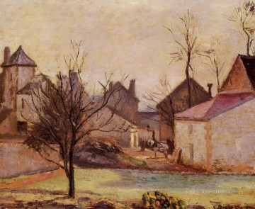  Oise Works - farmyard in pontoise 1874 Camille Pissarro